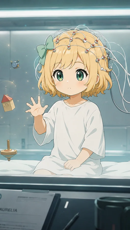 Young Aurora inside an observation laboratory